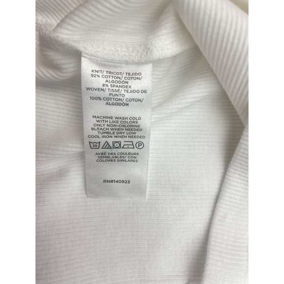 LOFT Women Puff Sleeve Mixed Media Top Large - Picture 13 of 15